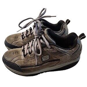 Skechers Shape Ups Leather Shoes Mens‎ Hiking Walking Toning Athletic US Size 11
